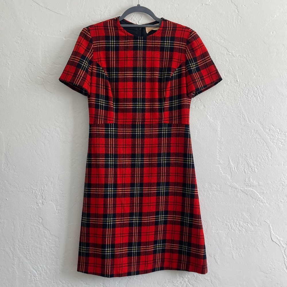 Vintage Pendleton Red Plaid Wool Dress